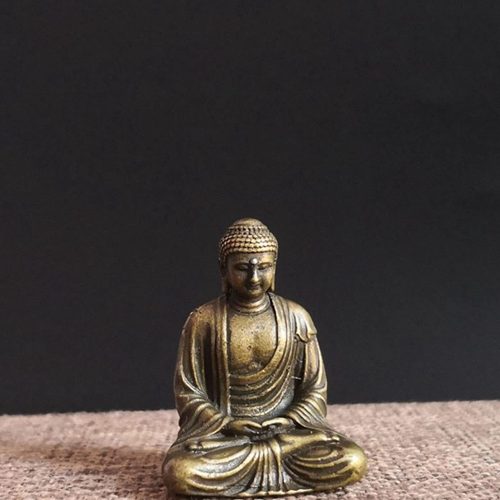 Amazon｜ミニ仏像 釈迦 如来 像 座釈迦如来像 銅製仏像 仏教美術品