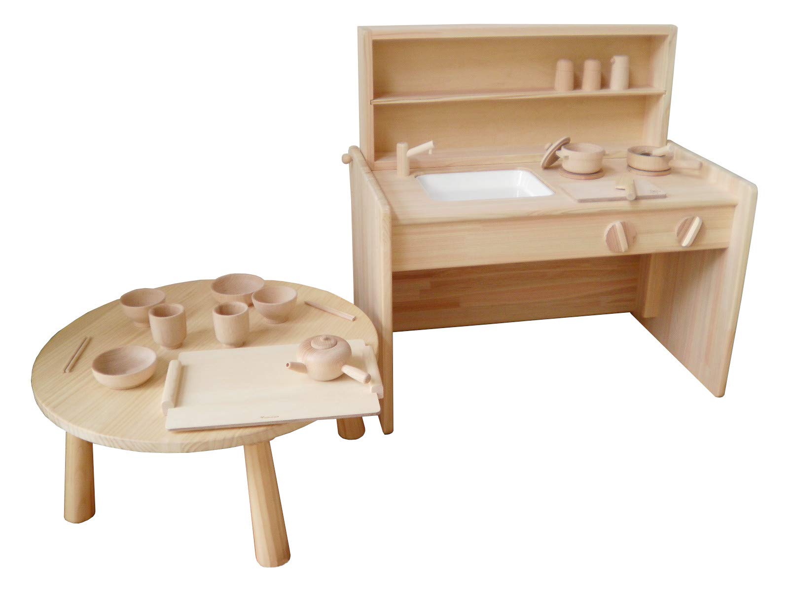 Amazon | 木遊舎(MOKUYUSYA) 一台二役のおままごとキッチン（ちびっ子