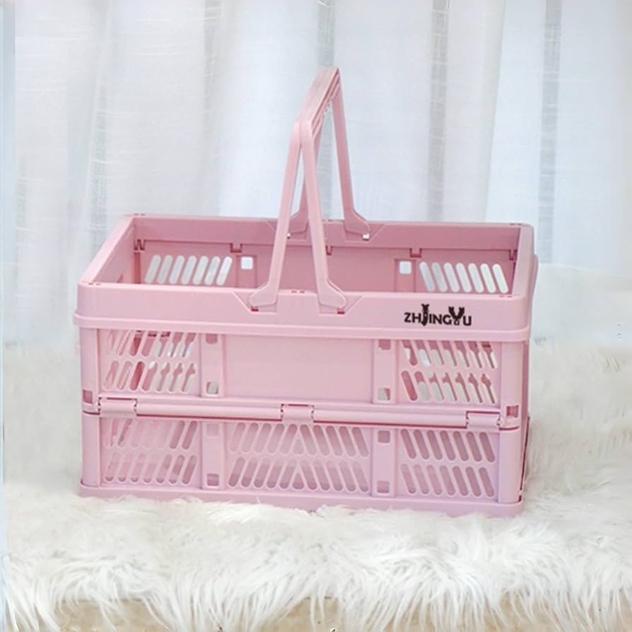 Amazon.com: Pink crates for storage,plastic baskets for organizing