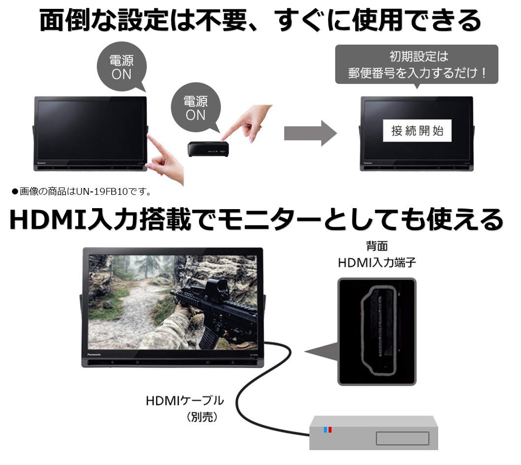 Amazon | パナソニック 19V型 ハイビジョン ポータブル 液晶テレビ