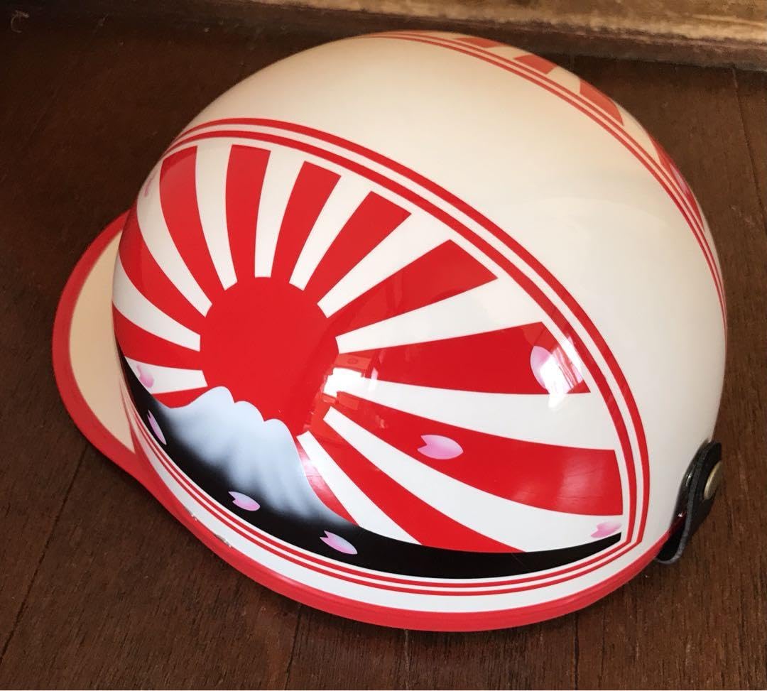 キャップ型ヘルメット 角ツバ コール 旧車 旭日 日章 キャップ型
