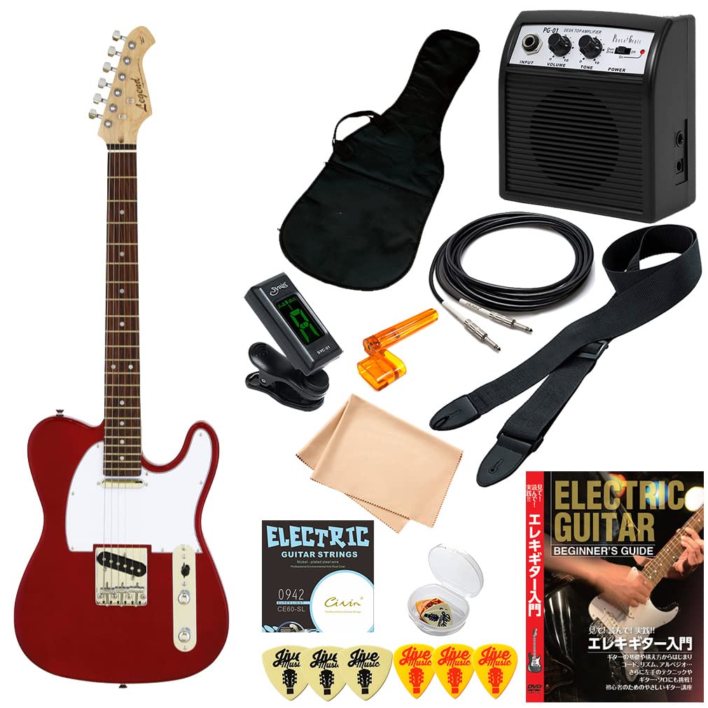 Amazon | エレキギター 初心者セット 12点 Legend LTE-Z メタリック