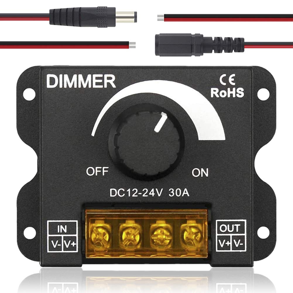 Amazon.co.jp: Ren He LED調光器 調光スイッチ DC12-24V 30A ディマー