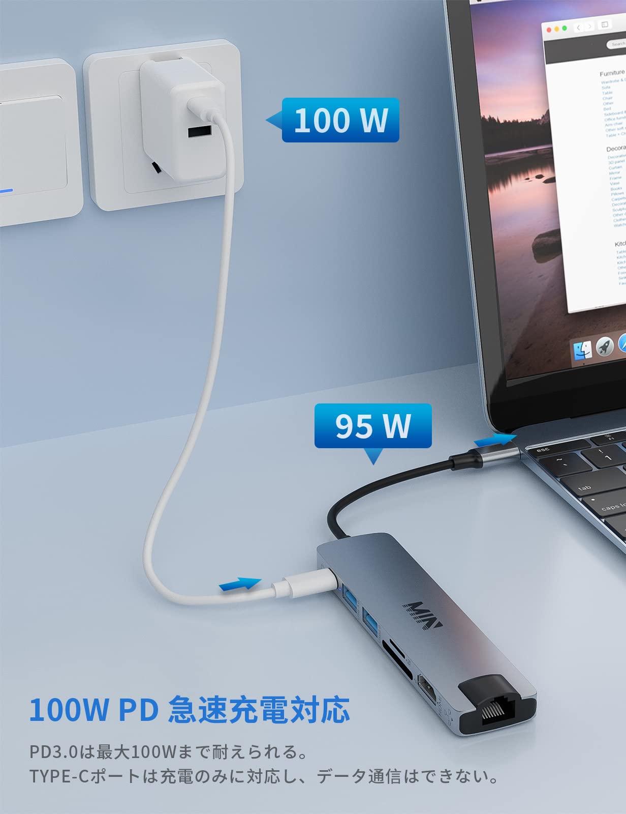 Amazon | USB C 7-in-1 ハブ【4K HDMI/LAN 100Mps /PD 100W /USB 3.0