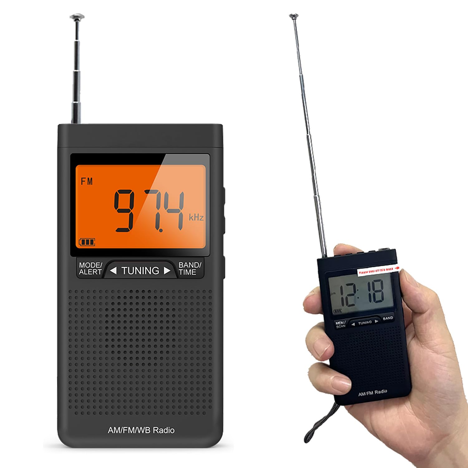 Amazon.co.jp: Thecom ラジオ 防災 小型 おしゃれ ポータブルラジオ