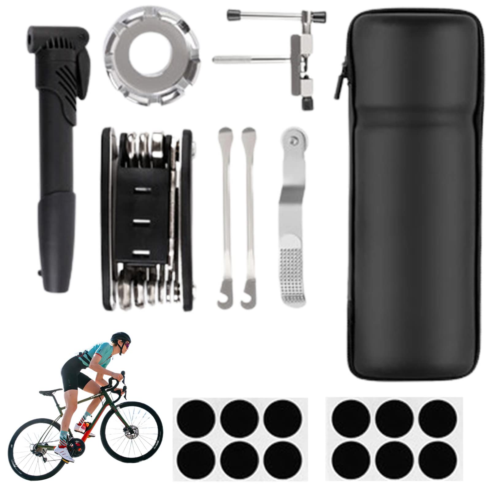 Amazon.co.jp: echesa 自転車パンク修理キット ツールボトル ボトル