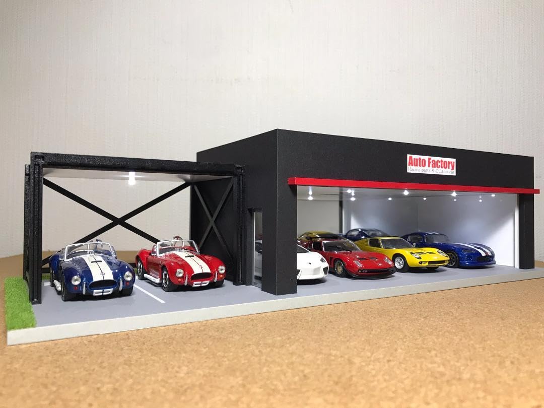 Amazon.co.jp: ミニカー ジオラマ 1 43 ショールーム ガレージⅢ／屋外