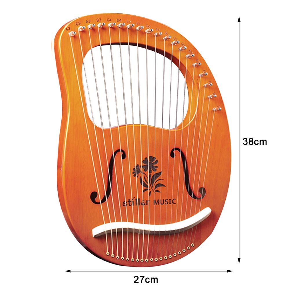 Amazon | 19弦木製ハープ ライアー ハープ 金属弦 弦楽器、マホガニー