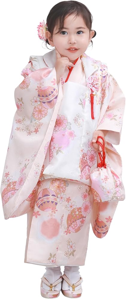 Amazon | [KYOETSU] [キョウエツ] 七五三 3歳 女の子 着物 セット 被布