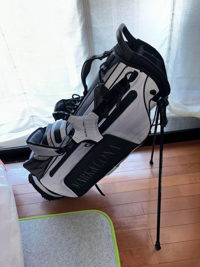 MARK & LONA キャディバッグ ホワイト ブラック