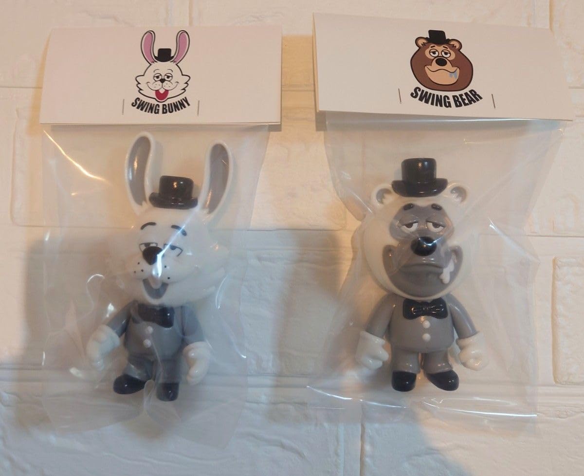 Amazon.co.jp: SWINGTOYS SWING BUNNY モノクロ ソフビ3点セット