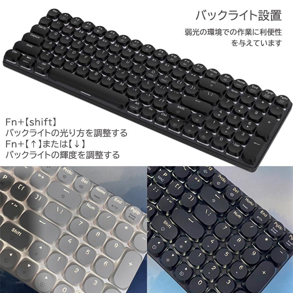 Amazon | TJK 【US英語配列】 薄型メカニカルキーボード 青軸