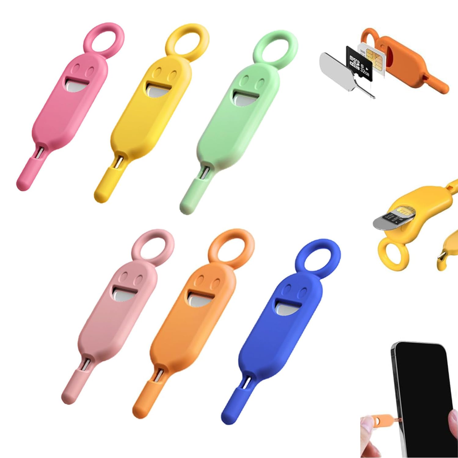 Amazon | 6色6本セットsimピン シムピン SIMカード リリースピン SIM