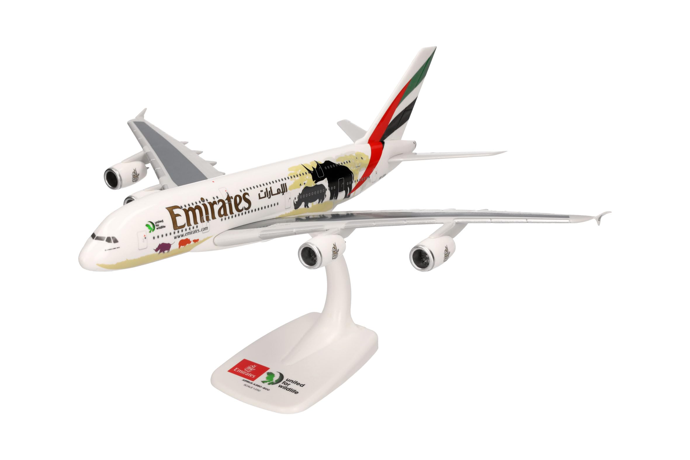 Amazon.com: Herpa Snap-Fit Model Airplane Airbus A380 Emirates