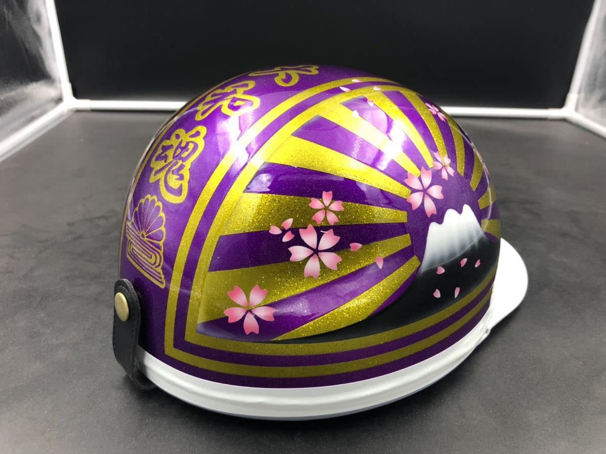 コルク半カスタム富士日章3つボタンホワイトピンクラメ桜高級クリヤ