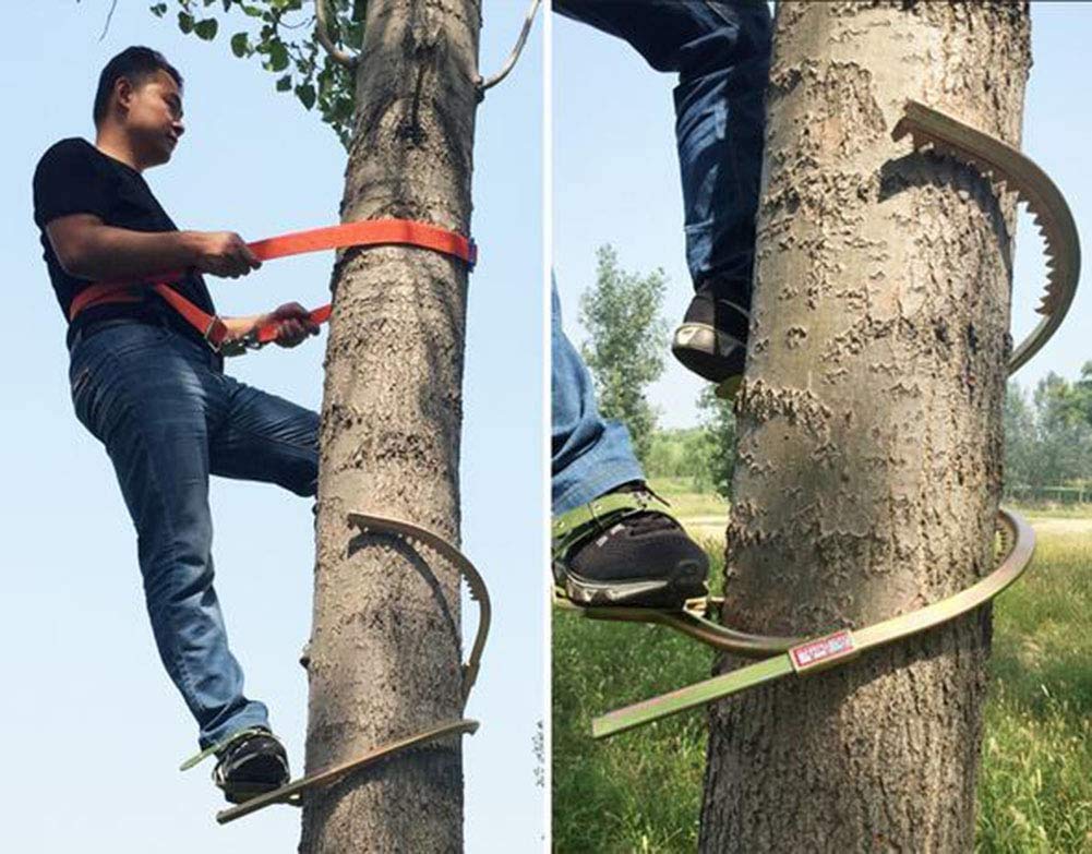 Amazon | 木登りアーティファクトスチールクライミングアイゼン滑り