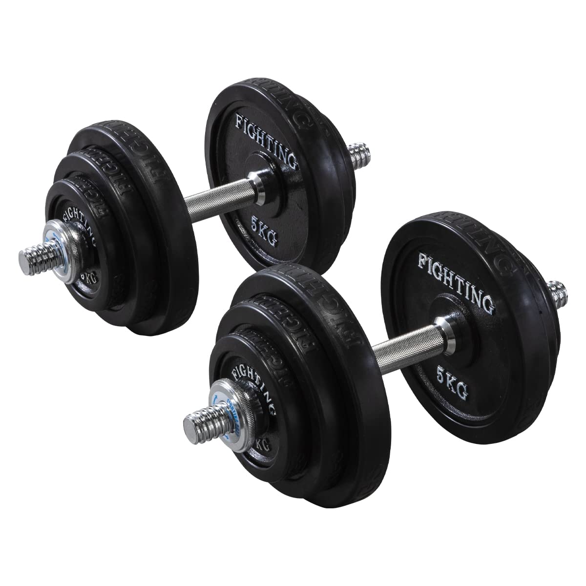 Amazon | ダンベル ラバータイプ (40kgセット) 可変式 ダンベル 20kg 2