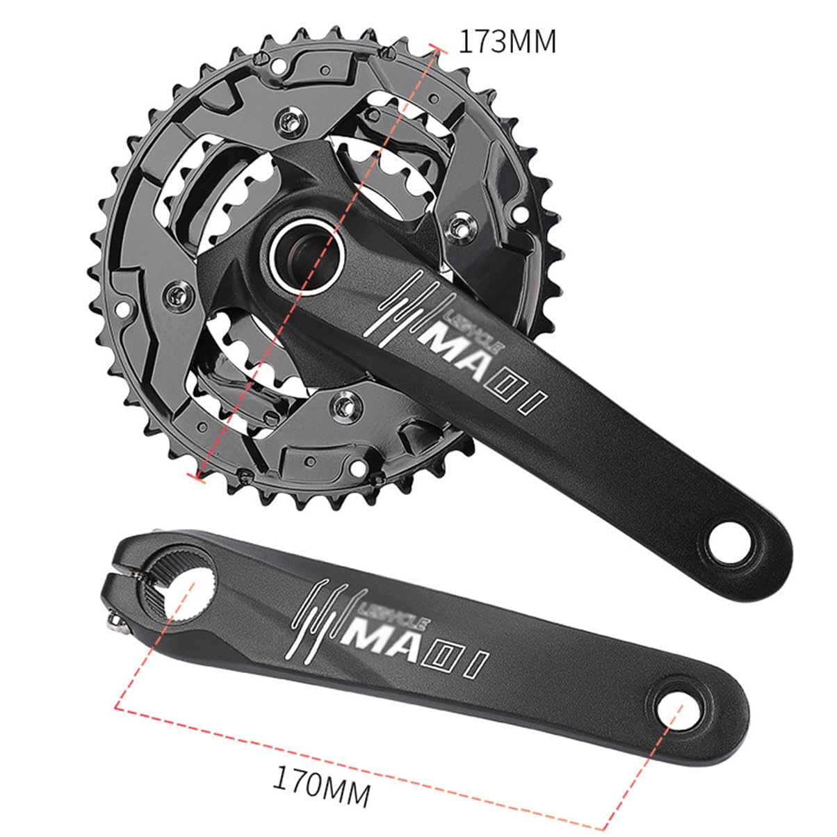 Amazon.co.jp: クランクセット クランクセット170mm トリプルチェーン