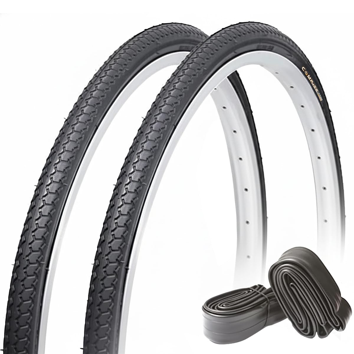 Amazon.co.jp: 27インチ自転車タイヤ 【2本セット】COMPASS(コンパス