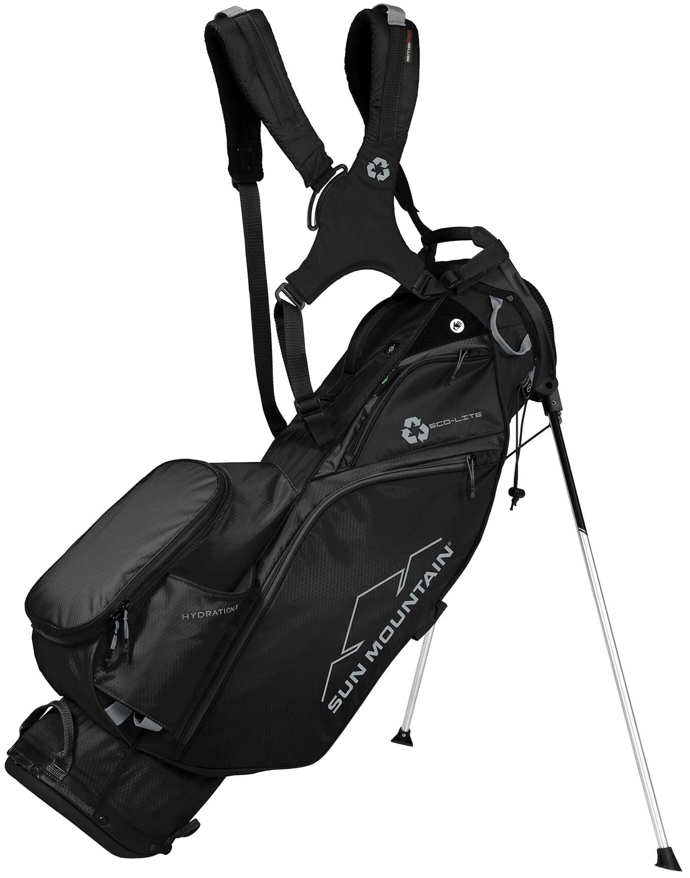 Amazon | Sun Mountain エコライト スタンドバッグ ブラック/ブラック