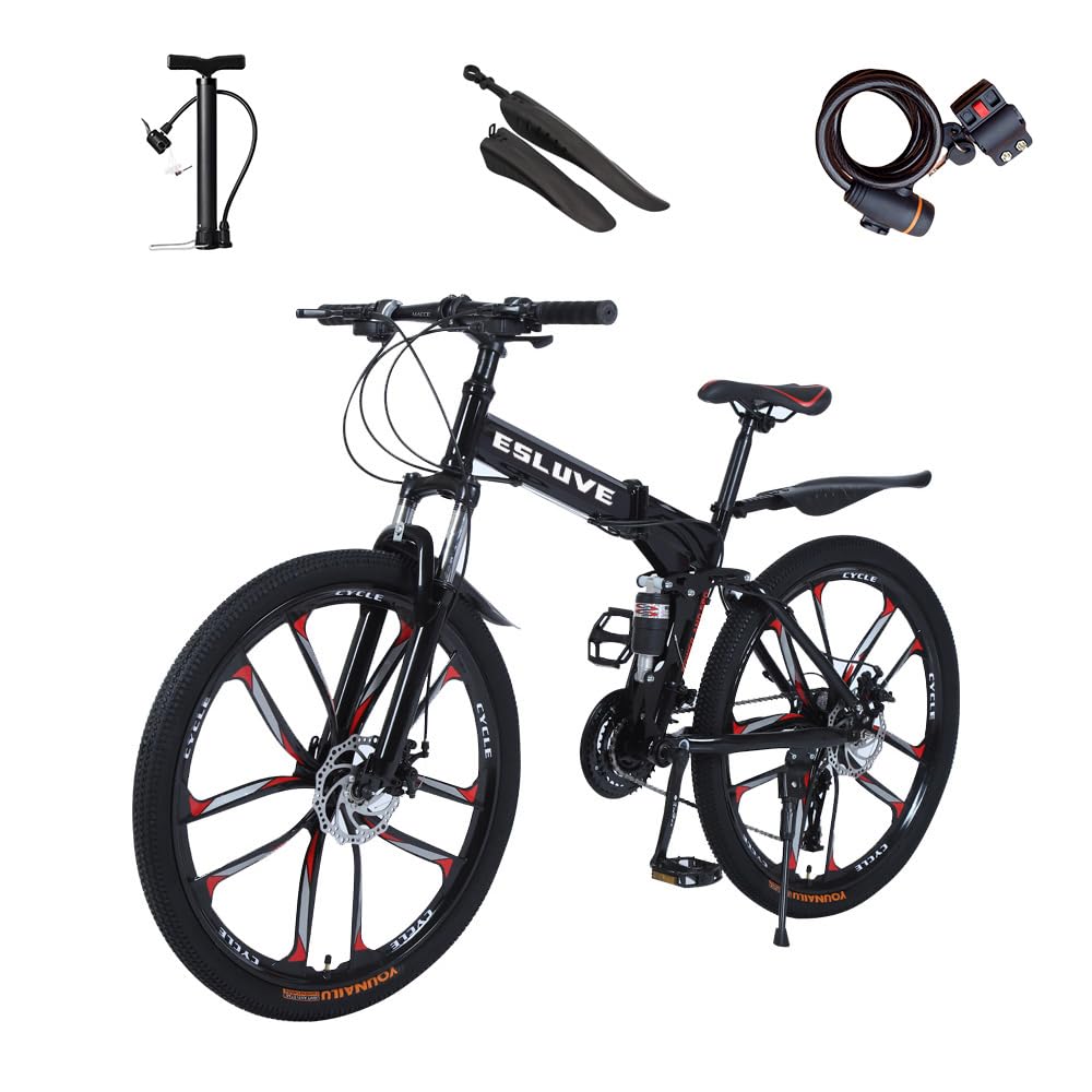Amazon | 21段変速 | Esluve | 折りたたみ自転車
