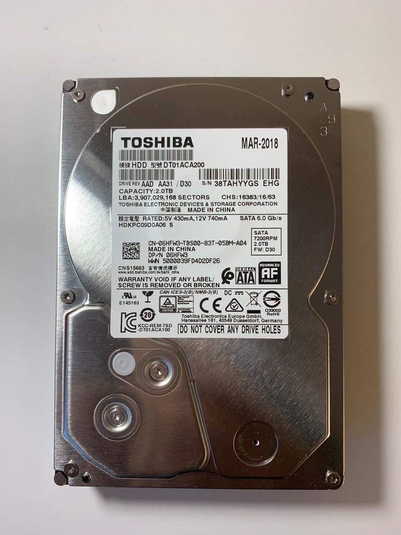 Amazon | 東芝 2TB HDD 7.2K RPM 3.5インチ 6Gb/s SATA ハードディスク