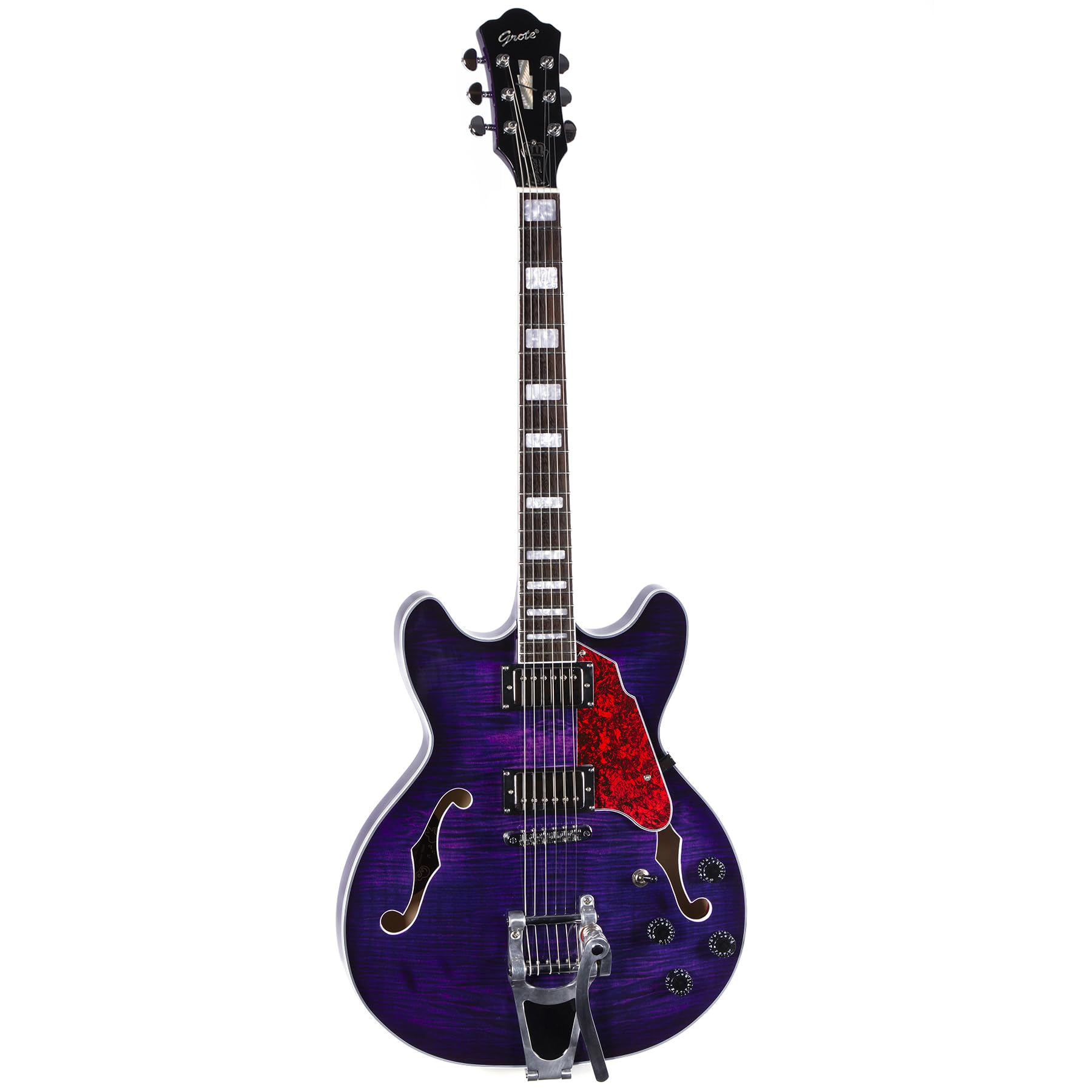 Amazon | GROTE 335 style Jazz Electric Guitar with Bigsby Semi