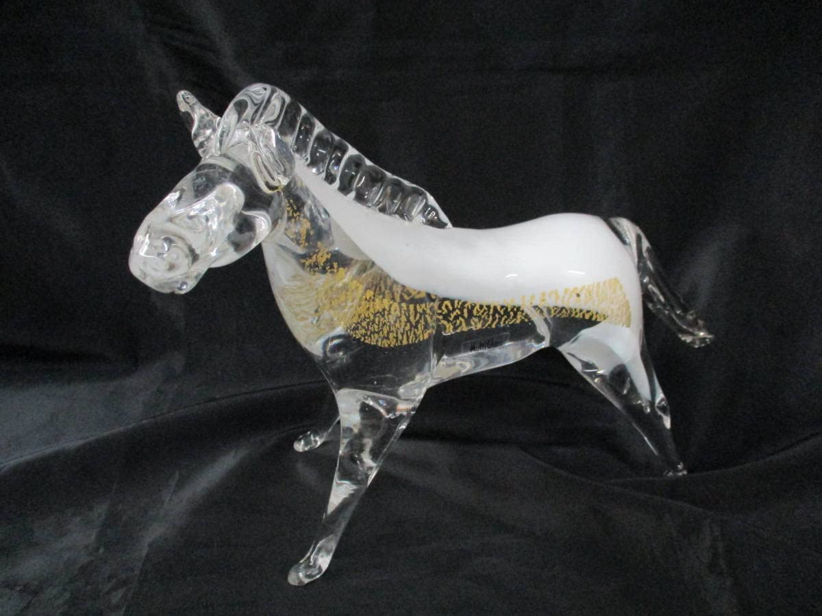 Amazon.co.jp: MultiGlass マルティグラス ガラス オブジェ 置物 午 馬