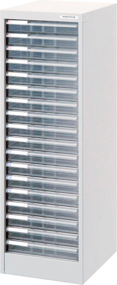 Amazon | ナカバヤシ アバンテV2 フロアケース A4 浅18段 ニューグレー