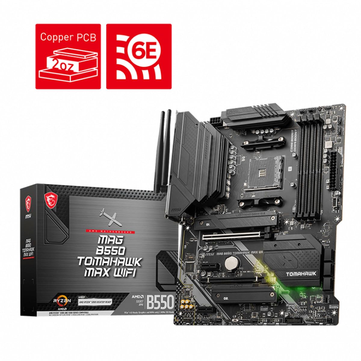 Amazon | MAG B550 Tomahawk MAX WiFi Gaming Motherboard (AMD AM4