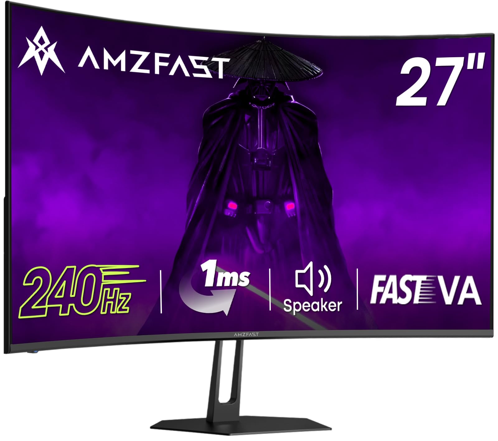 Amazon.com: Amzfast 27 inch 240Hz Curved Gaming Monitor, FHD 1080P