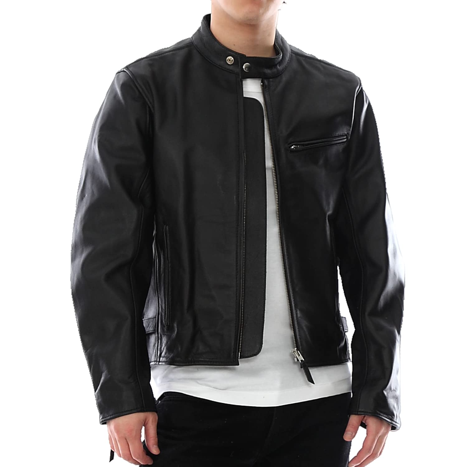 Amazon | [皮の但馬屋] Mo-LAWS シングルライダースジャケット メンズ