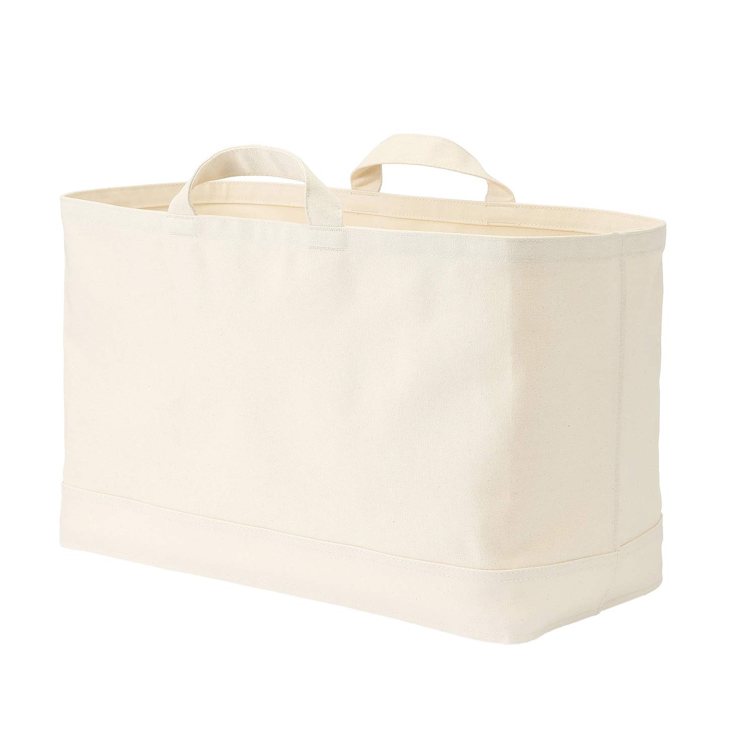 Amazon.co.jp: 無印良品 持ち手付帆布長方形バスケット・特大 約幅52