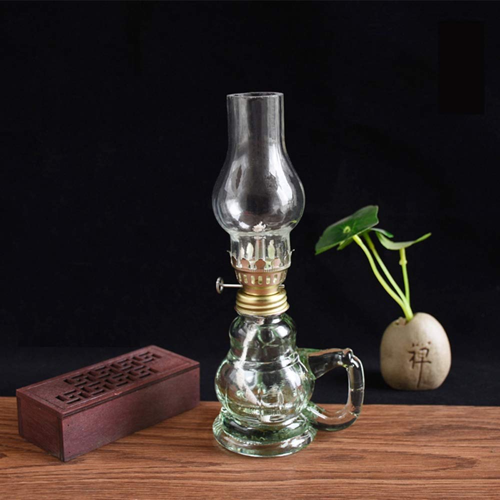 Amazon.co.jp: レトロ灯油ランプランタン防風ガラスオイルランプ