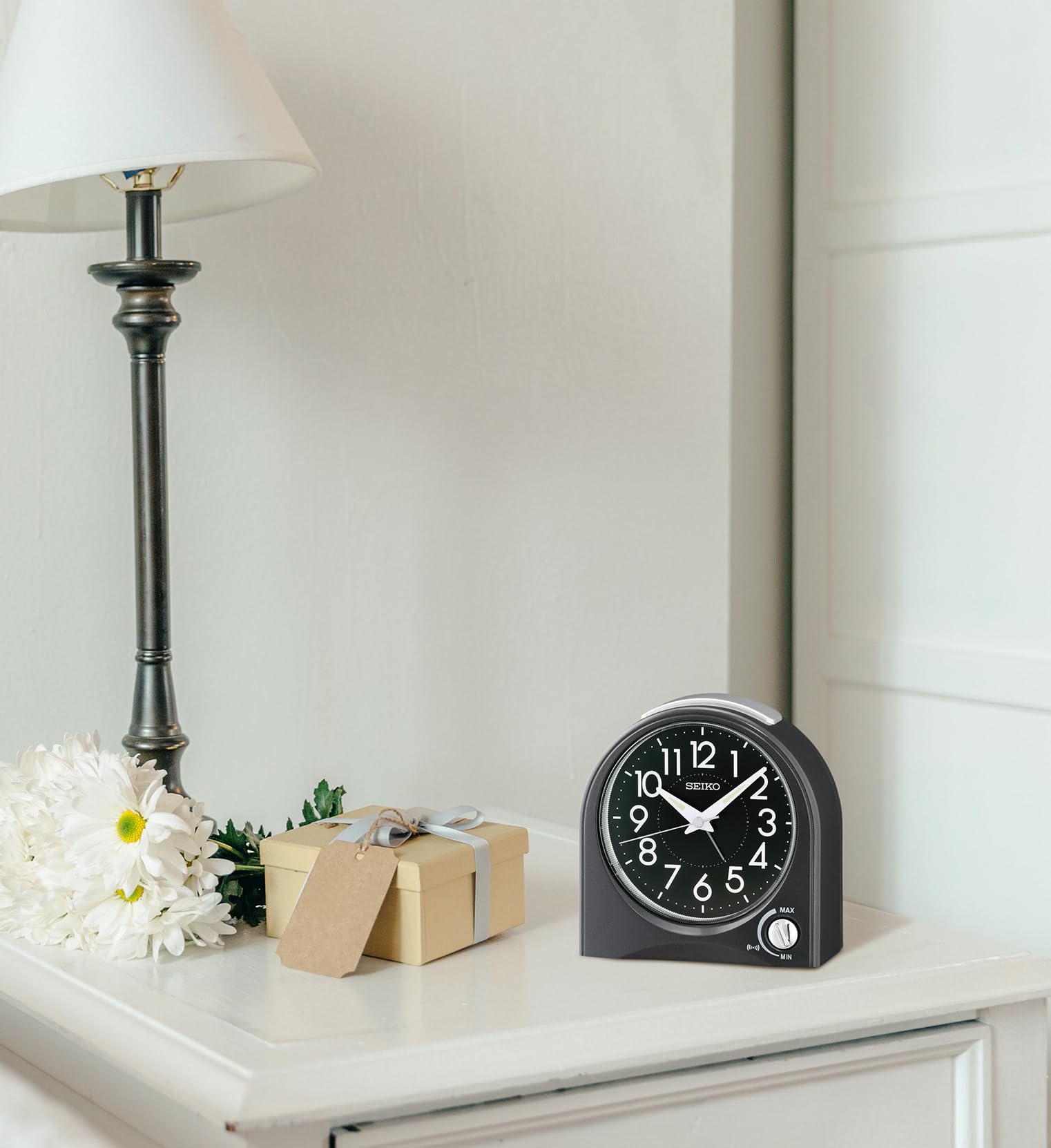 Amazon.com: Seiko Maris Non Ticking Desk/Alarm Clock, Black : Home