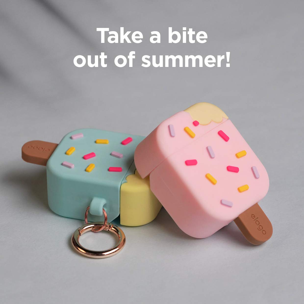 Amazon.com: elago Ice Cream AirPods Case with Keychain Designed