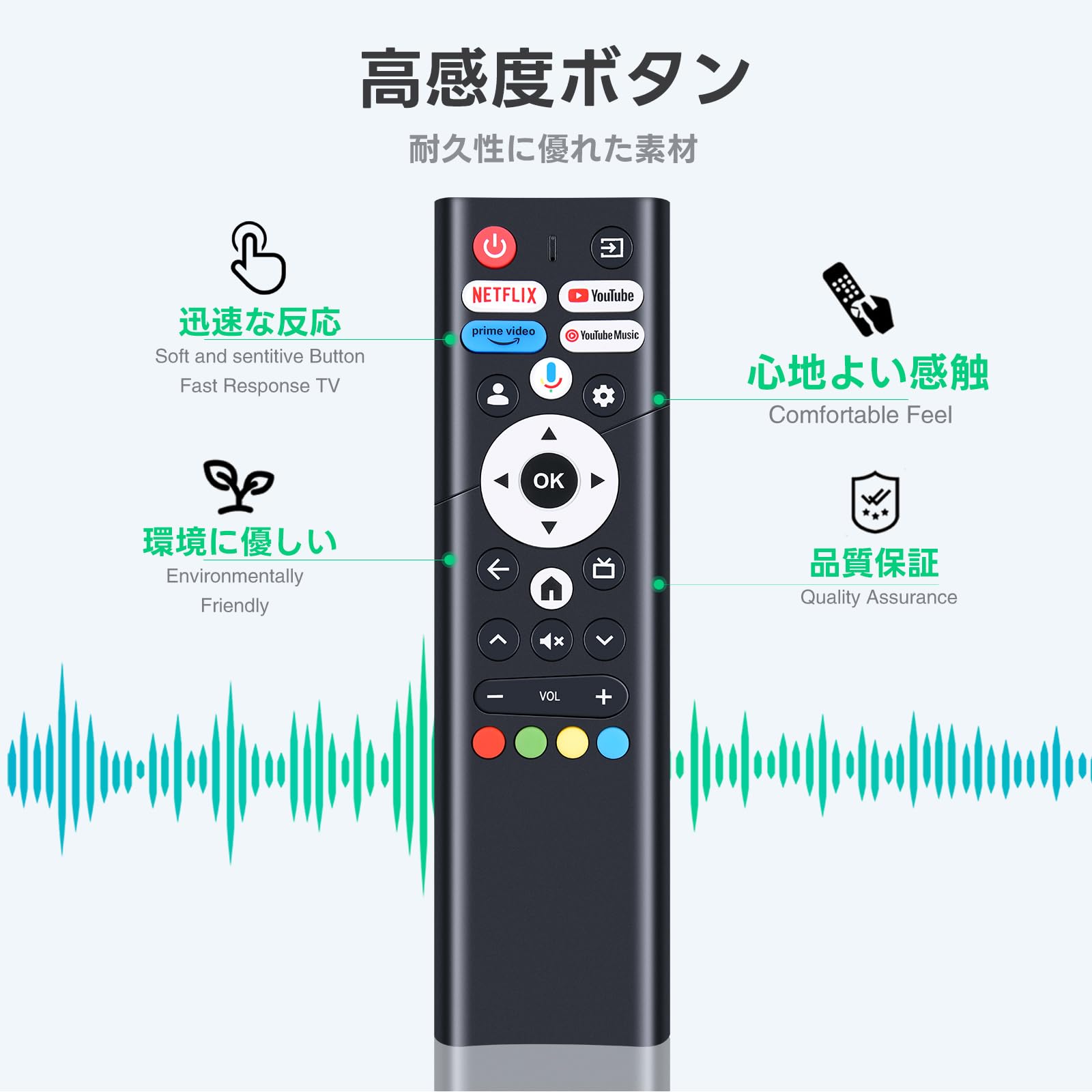 Amazon | チューナーレスリモコン for YAMAZEN 山善リモコン Google TV