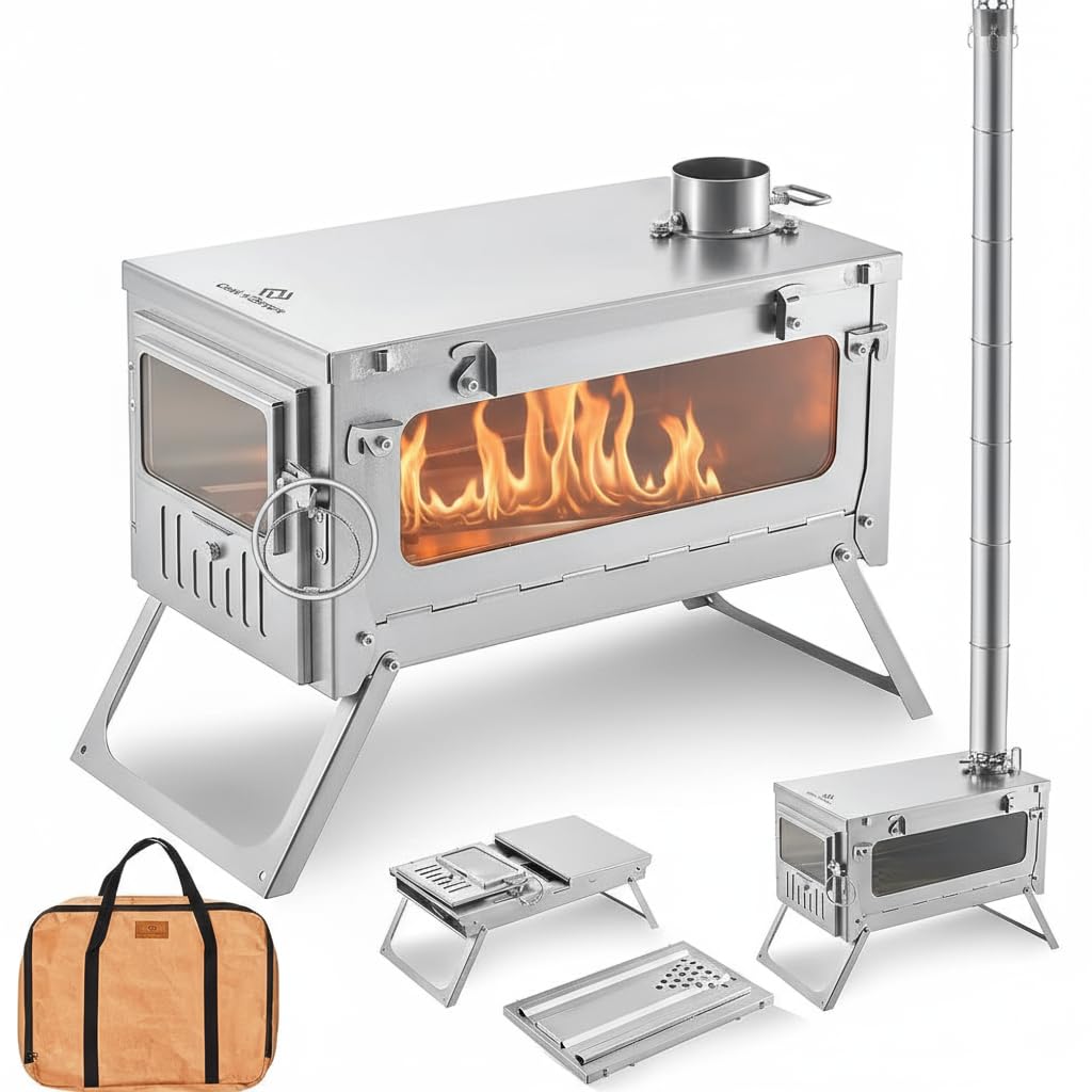 Amazon.co.jp: COOK'N'ESCAPE 薪ストーブ チタン製 折り畳み式 10点