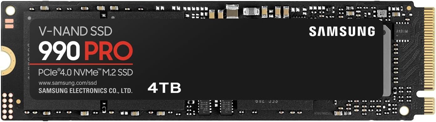 Amazon | Samsung 990 PRO 4TB PCIe Gen 4.0 x4 (最大転送速度 7,450MB