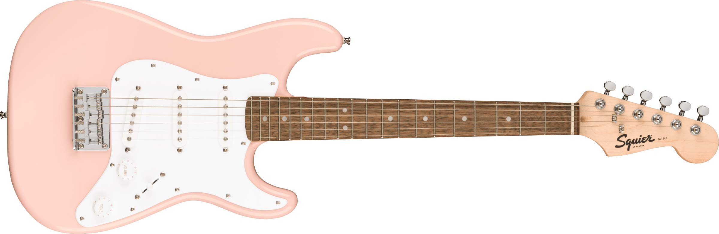 Amazon.com: Squier Mini Stratocaster Electric Guitar, Shell Pink