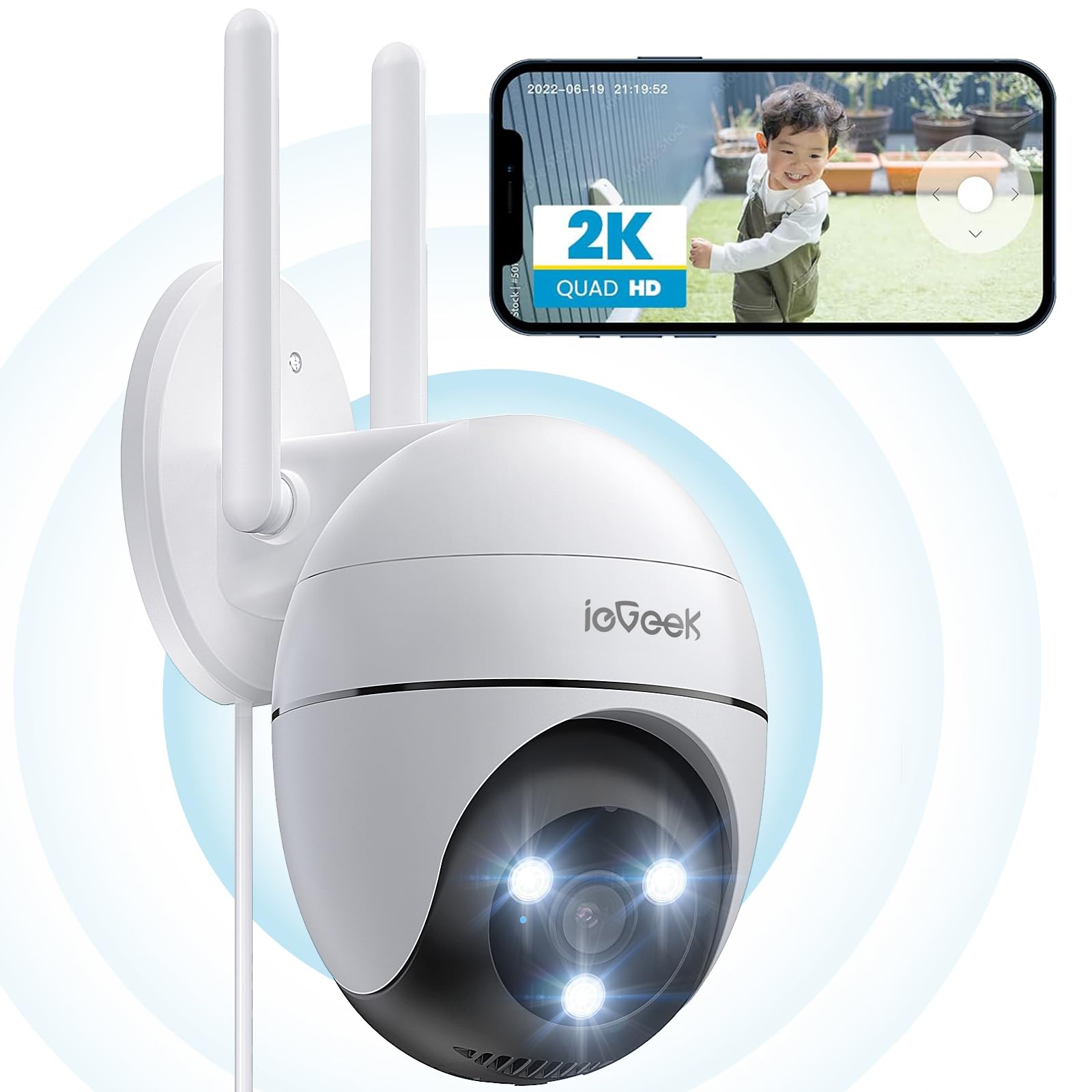 Amazon.co.jp: 【24時間常時録画・360°撮影可能・自動追尾】ieGeek