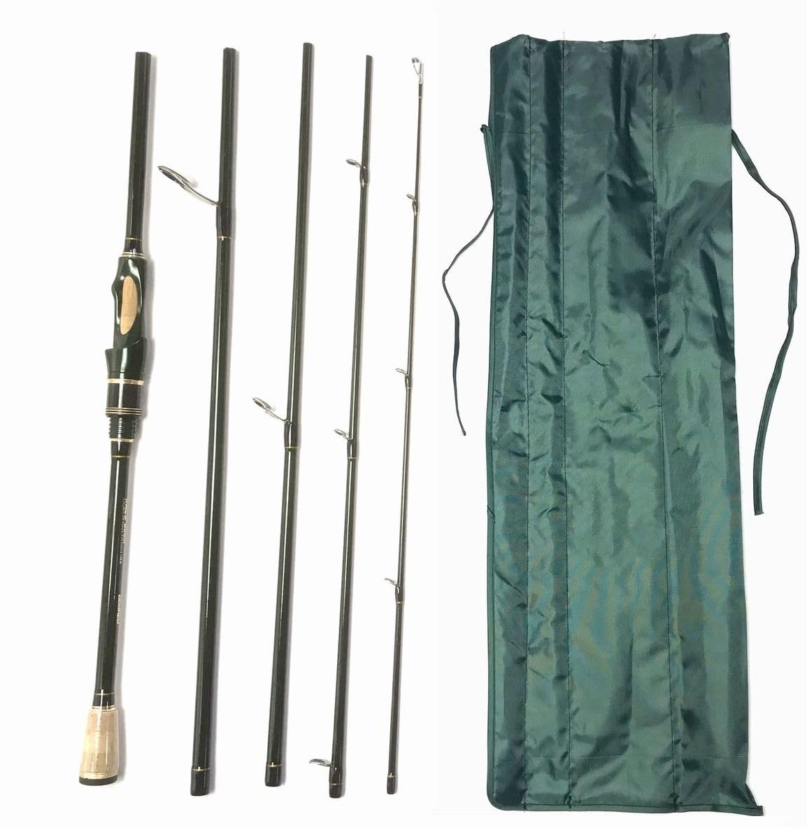 Amazon.co.jp: 8フィート (2.4m) スピニングパックロッド 5ピース (M