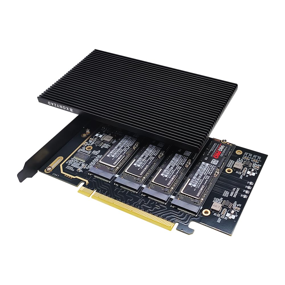 Amazon.co.jp: KONYEAD pcie4.0 x16 to m.2 m-Key nvme x 4 ssd 拡張