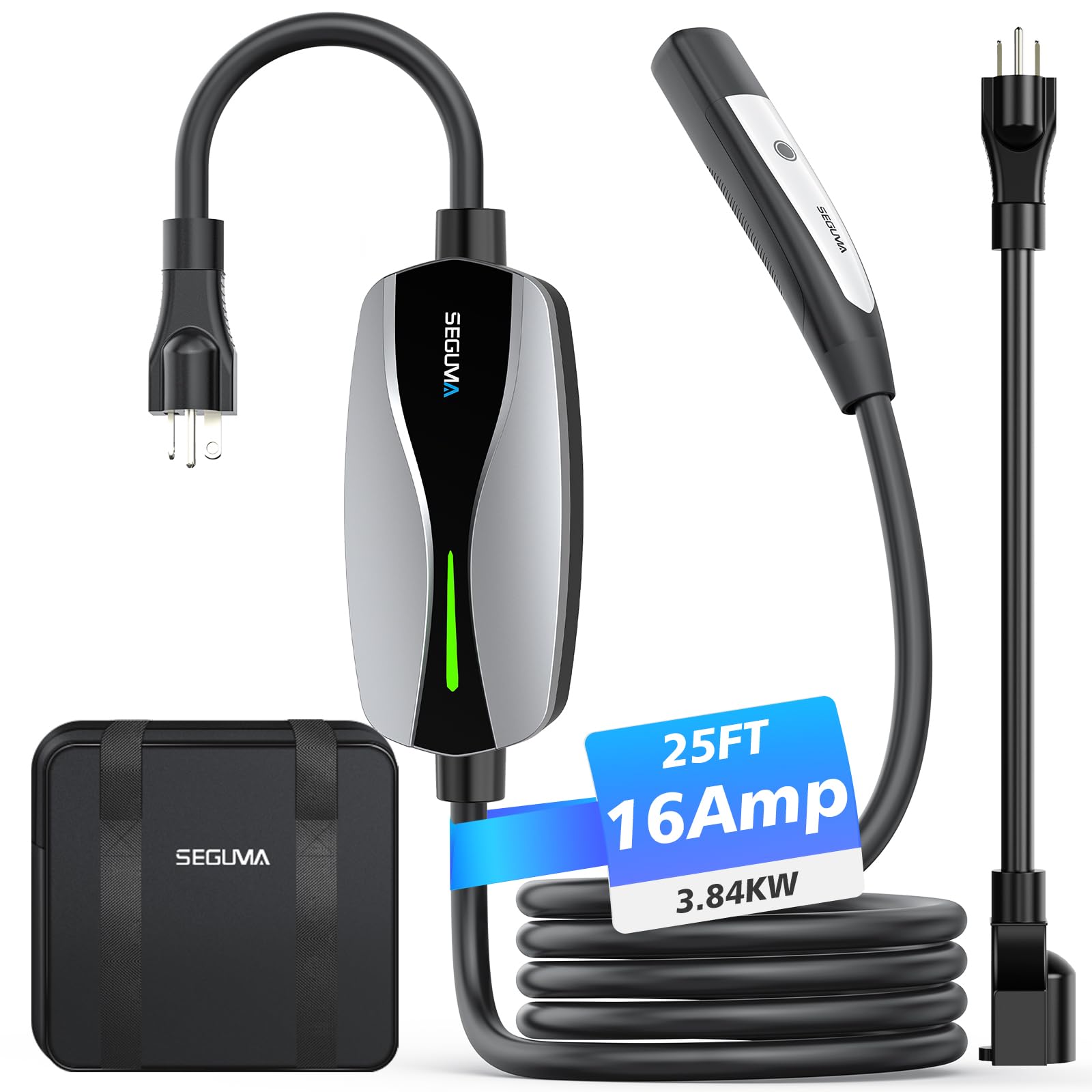 Amazon.co.jp: Tesla用ポータブルレベル1/2EV充電器、16Amp NACS