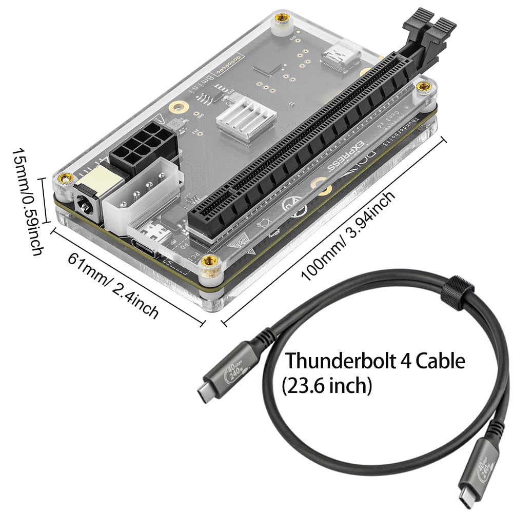 Amazon | PCIE 3.0 x16 22Gbps eGPU DOCK、Thunderbolt 4ケーブル