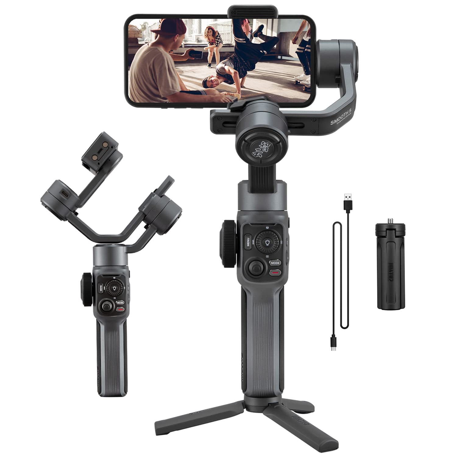 Amazon.com: Zhiyun Smooth 5 Smartphone Gimbal Stabilizer for