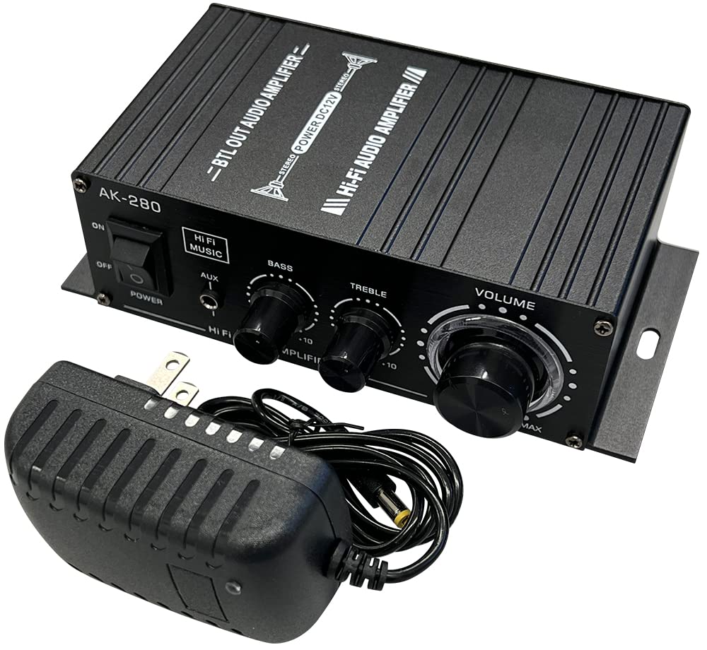 Amazon | SUNNY オーディオアンプ 40W+40W 高音/低音調整 AUX/RCA入力