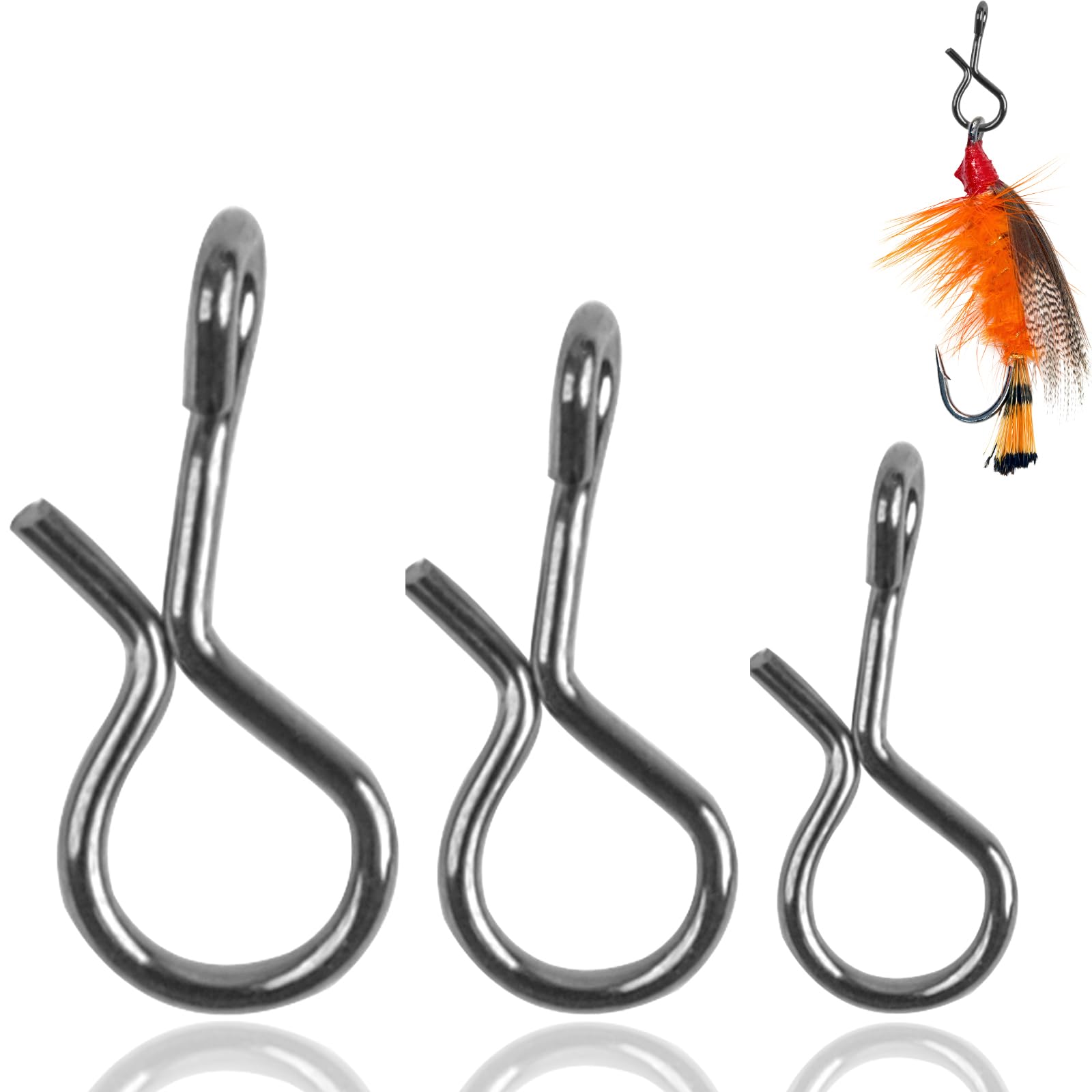 Amazon | フライフィッシング用スナップ150個、ステンレススチール