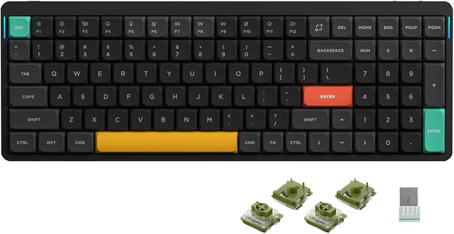 Amazon.com: nuphy Air96 V2 Wireless Mechanical Keyboard,100 Keys