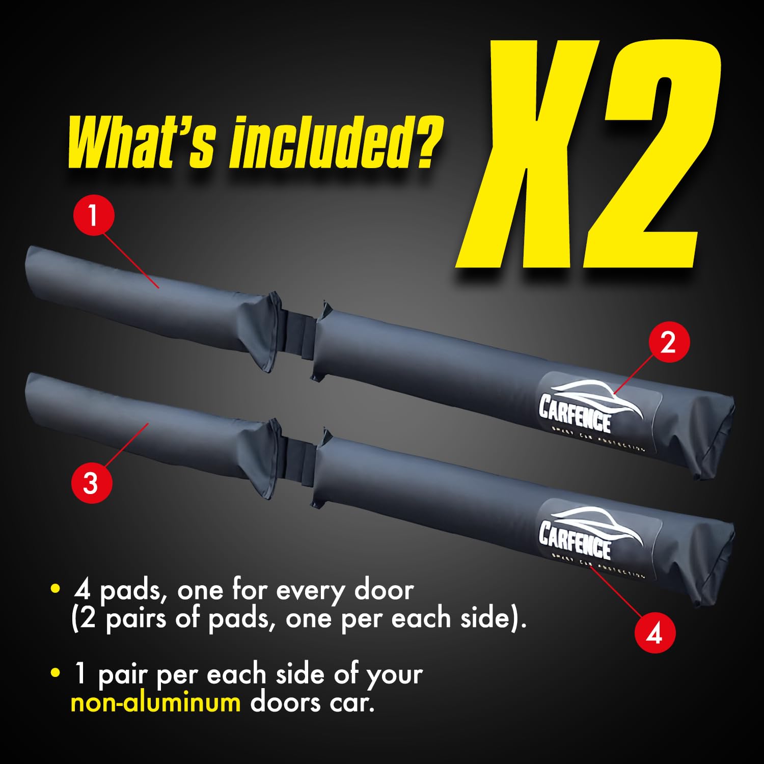 Amazon | HRX Glass 車のドアへこみプロテクター (2ドアパック